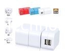Spina di adattatore europea combinata smontabile di viaggio con lo sbocco di potere di USB  fornitore